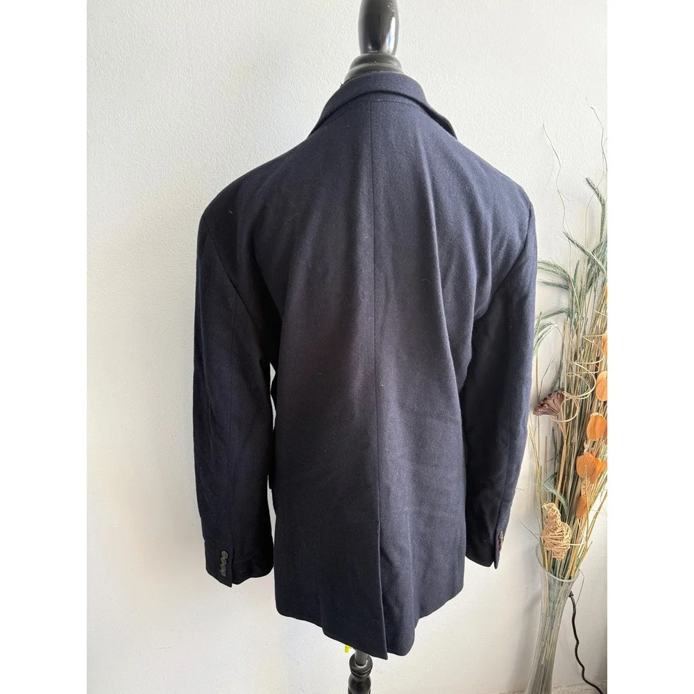 J.Crew Mens Navy Blue 100% Wool 3-Button Blazer Jacket 40R‎ 77922 FA06